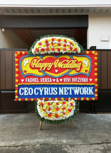 Papan Bunga Pernikahan cinambo